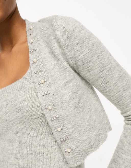 River island grey on sale cardigan