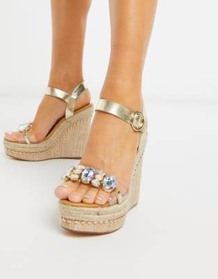 asos clear wedges