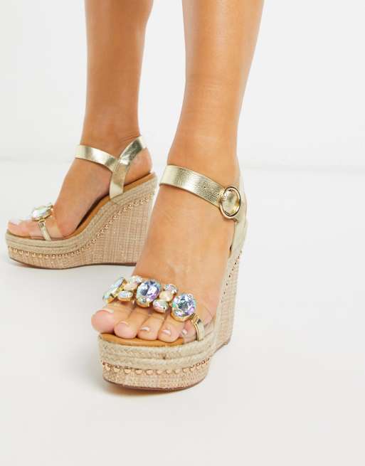 River island sales tan wedges