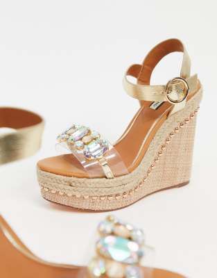 asos clear wedges