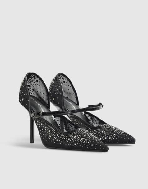 River Island Embellished court heels in black - view 1