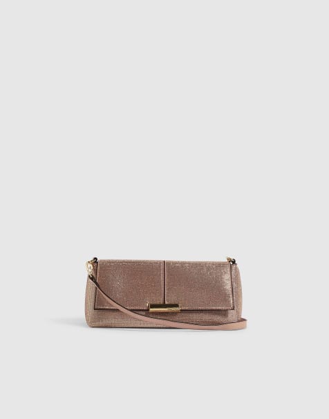 River Island Embellished flap over bag in pink - view 1