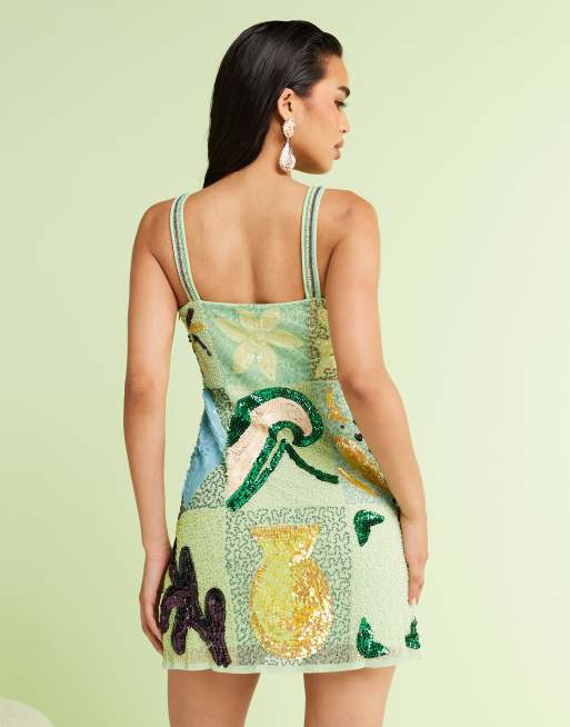 green emerald velvet dress Rent River Island Green Halter Maxi Dress