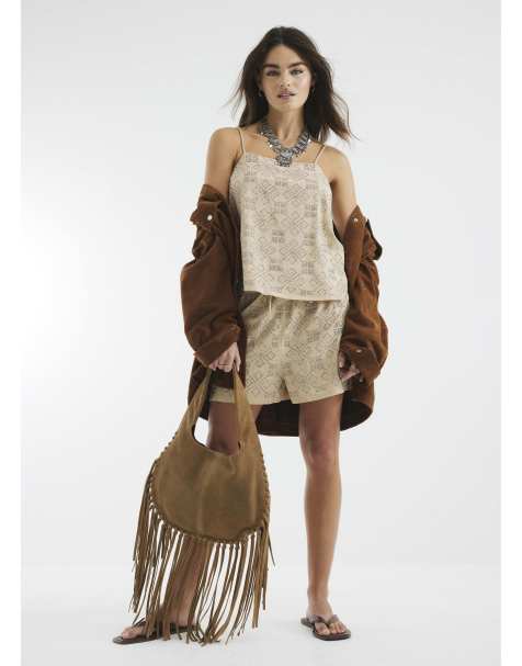 River Island Embellished shorts in stone - medium - view 1