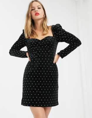 black velvet dress river island