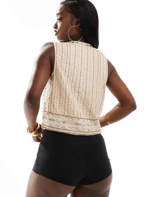 Embellished waistcoat clearance