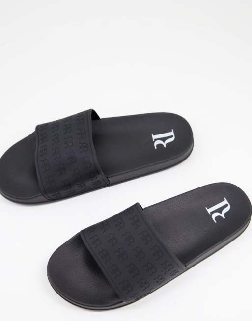 River island sales black sliders