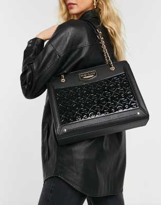 Leather handbag River Island Black in Leather - 29918594