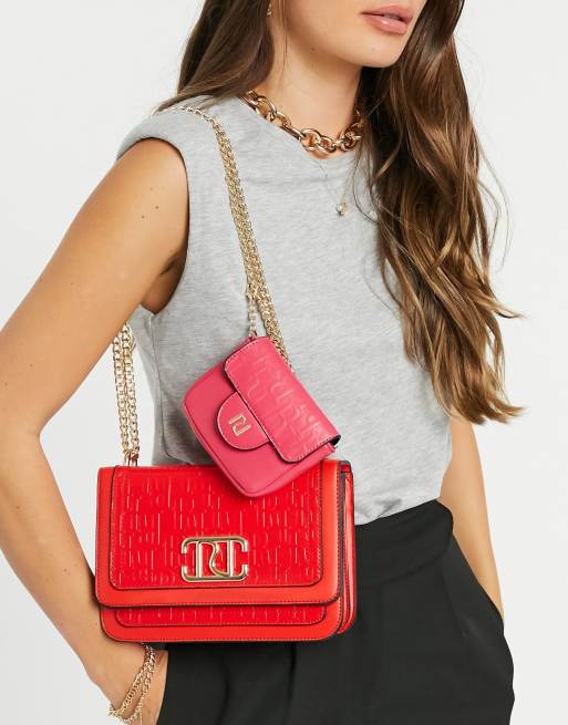 Asos red online handbag