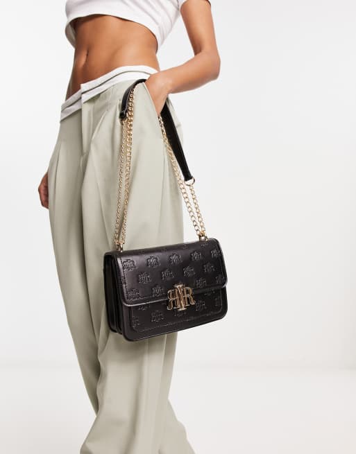 River island black hot sale chain bag