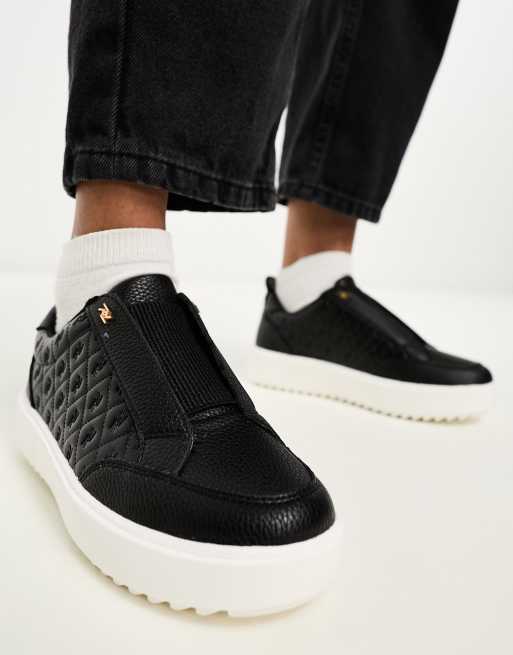 River Island  Embossed trainers in Black