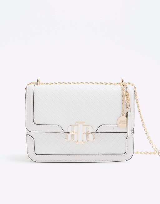 River island white purse sale