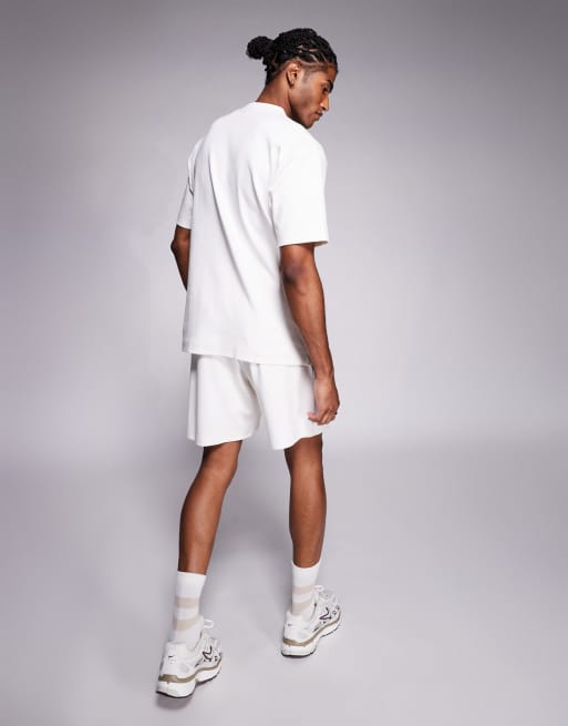 River Island embroidered dragon shorts in ecru (part of a set), 4 of 5
