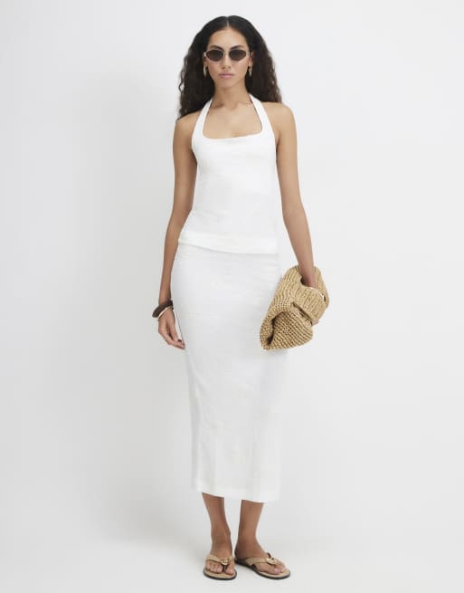 River Island Embroidered floral co-ord in cream, 2 of 3