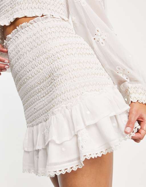 Embroidered beach clearance skirt