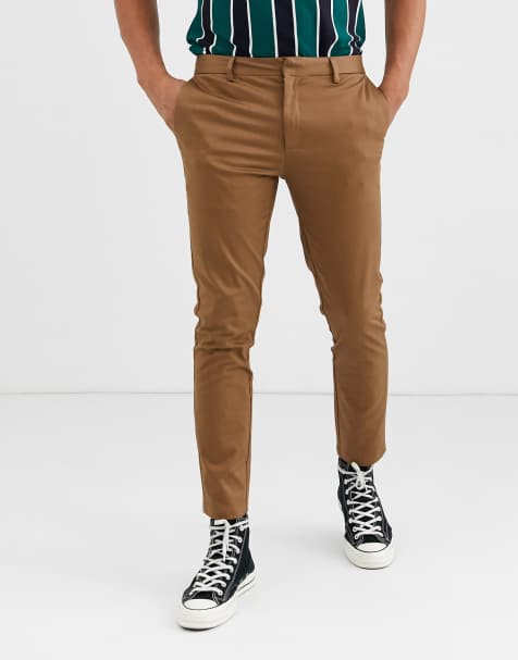 River Island – Enge Chinos in Hellbraun - view 1