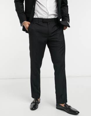 River Island wedding skinny suit trousers in black Black