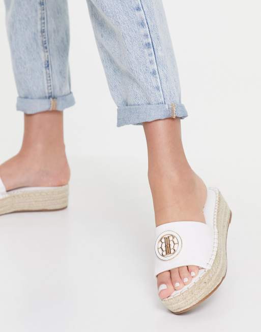 sektor Bytte Æsel River Island espadrilled mule sandal in white | ASOS