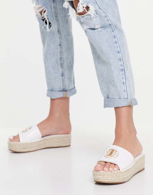 River island white on sale mules