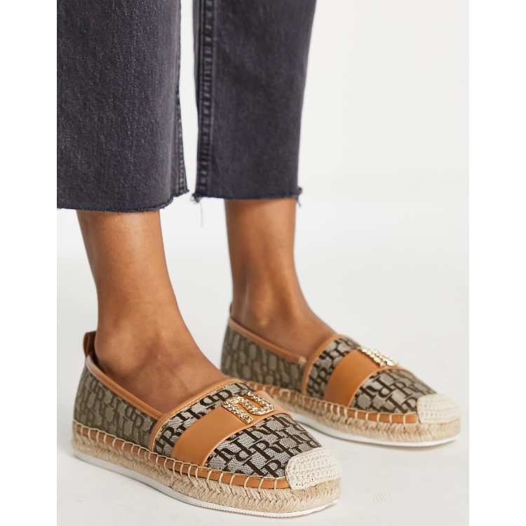 River Island Espadrilles griffees Beige fonce