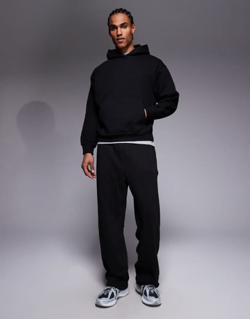 River Island - Essential - Felpa con cappuccio nera, 2 di 5