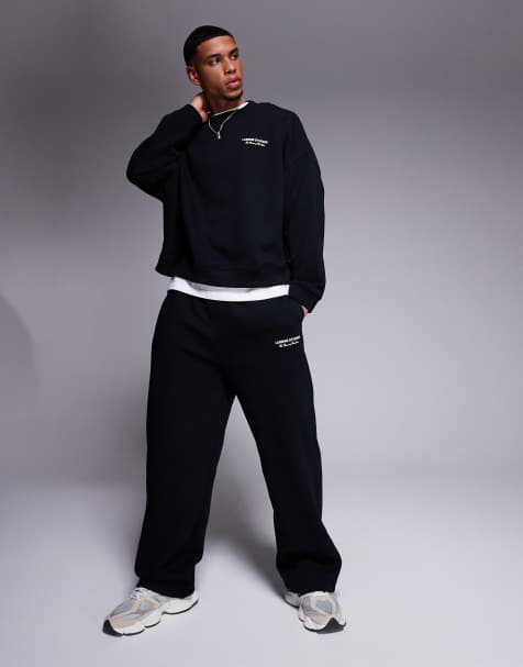 River Island essential relaxed fit set in black - view 1