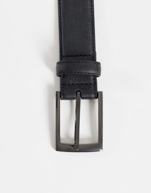 River Island essential textured belt in black, 2 of 3