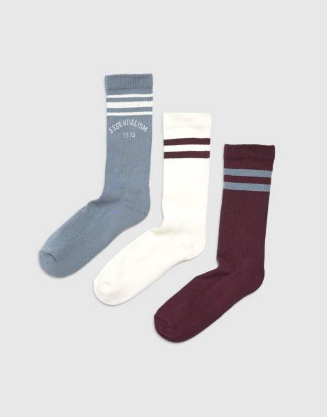 River Island Essentialism pack of 3 socks in multi colour - view 1