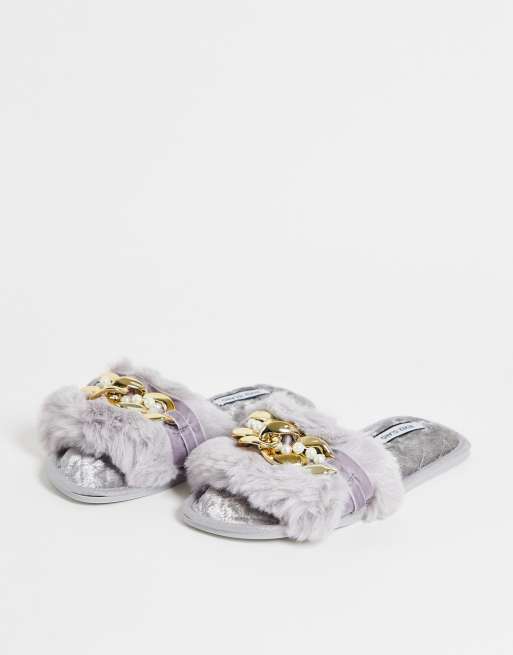 River island grey discount slippers