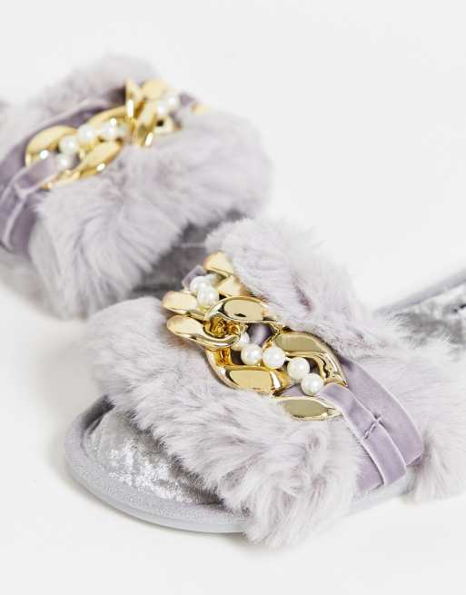 River island hot sale girls slippers