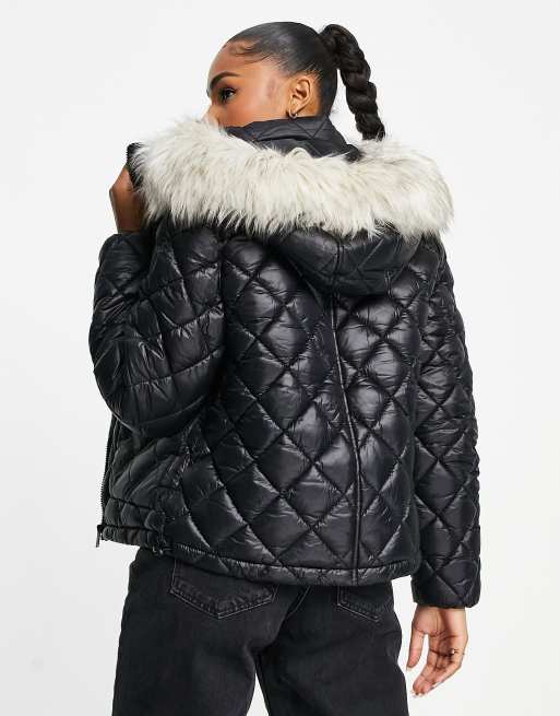 River island hooded padded hot sale jacket