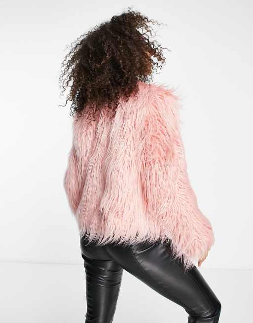 Pink fur coat forever hot sale 21