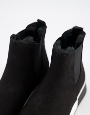 fur lined high top trainers