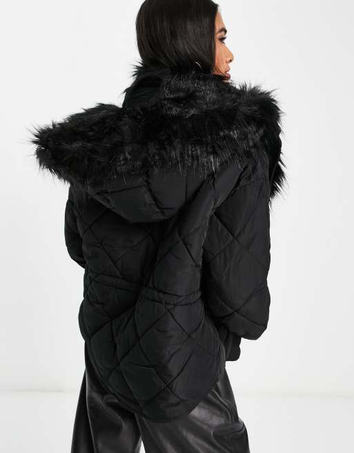 Faux Fur Lined Padded Jacket