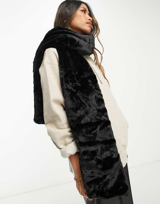 Asos Faux Fur Scarf In Brown, $29, Asos