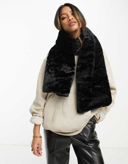 Asos Faux Fur Scarf In Brown, $29, Asos