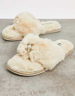 open toe slippers river island