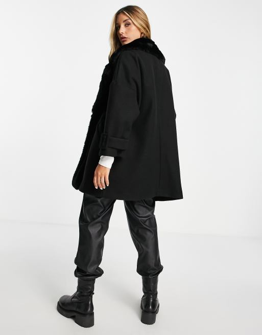 Black swing hot sale coat uk