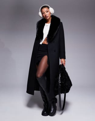 River Island faux fur wool...