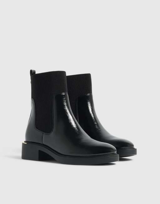 River Island Faux leather ankle boots in black, 2 of 4