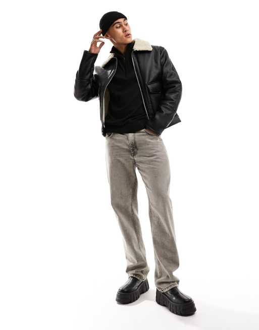 River island aviator jacket mens clearance