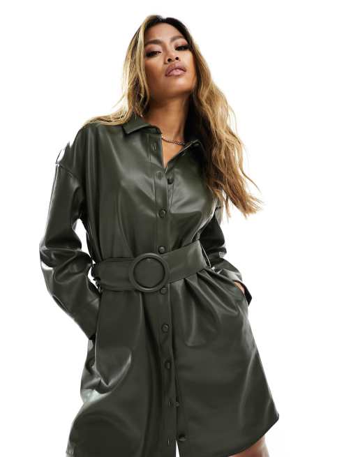 Leather dress river island best sale