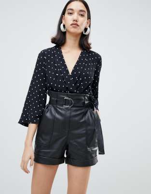 river island belted shorts