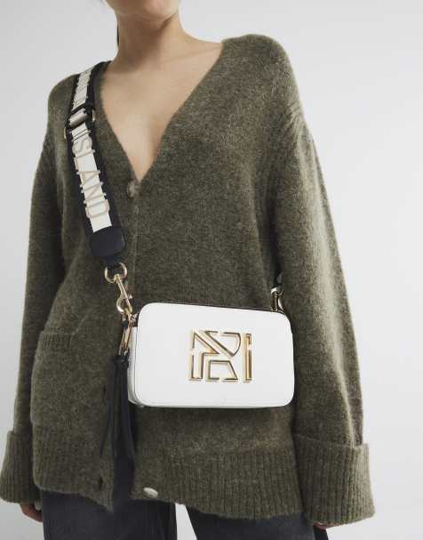 River Island Faux leather cross body bag in white - view 1