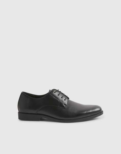River Island Faux leather derby shoes in black - view 1