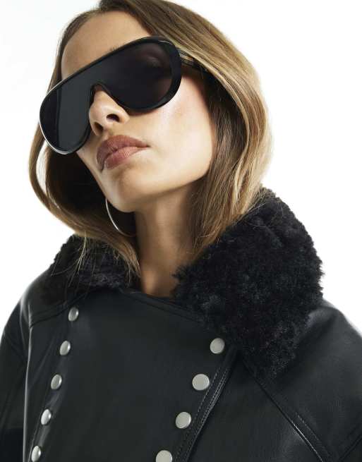 River Island Faux leather drummer jacket in black, 2 of 4