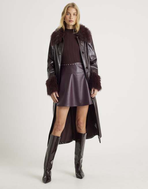 black leather off the shoulder dress Moto-Moto Black Faux Leather Off Shoulder Dress  HighHeels and Lipstick  Boutique
