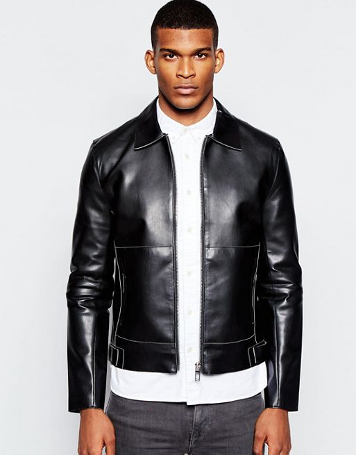 River Island | River Island Faux Leather Jacket In Black