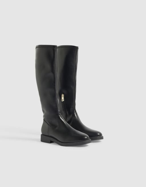 River Island Faux leather knee high boots in black, 2 of 4