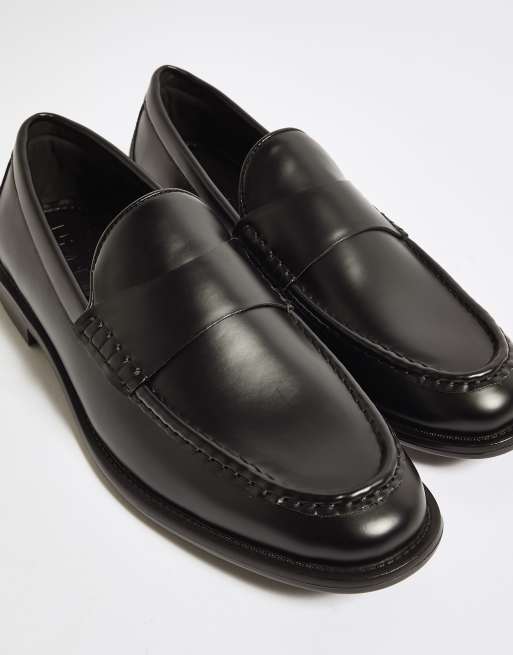 River Island Faux leather loafers in black, 3 of 4